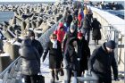 Klaipėdiečiai šeštadienį laiką leido prie jūros Klaipėdiečiai šeštadienį laiką leido prie jūros